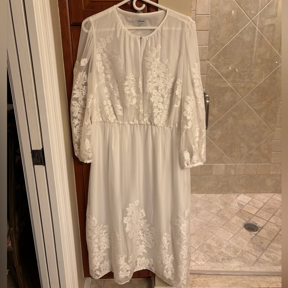 NWOT J.Peterman White Lace Dress - Picture 2 of 10